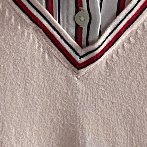 Women’s Tommy Hilfiger Large Layered Look Pink Sweater - Picture 3 of 7